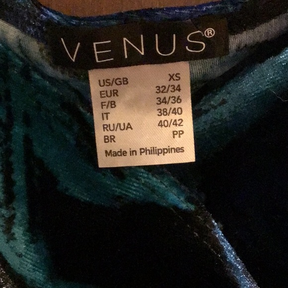 NEW SOLD OUT VENUS Floral Print long sleeve Velvet Dress XS - Picture 7 of 7